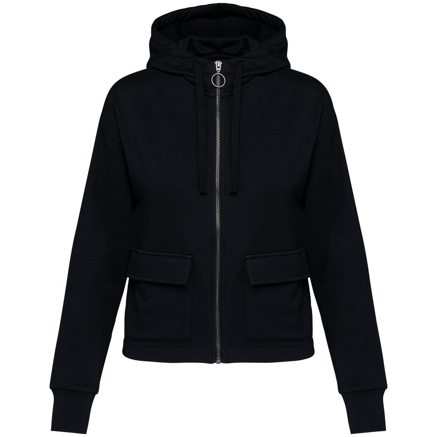 Native Spirit Umweltfreundliches Damen-Kapuzensweatshirt aus French Terry mit Reißverschluss NS409