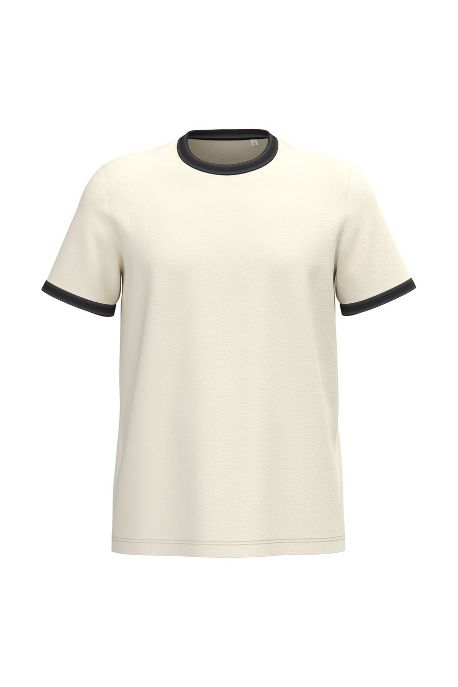 Native Spirit Umweltfreundliches Ringer-T-Shirt mit kontrastierenden Kanten und verwaschenem Effekt für Herren NS360