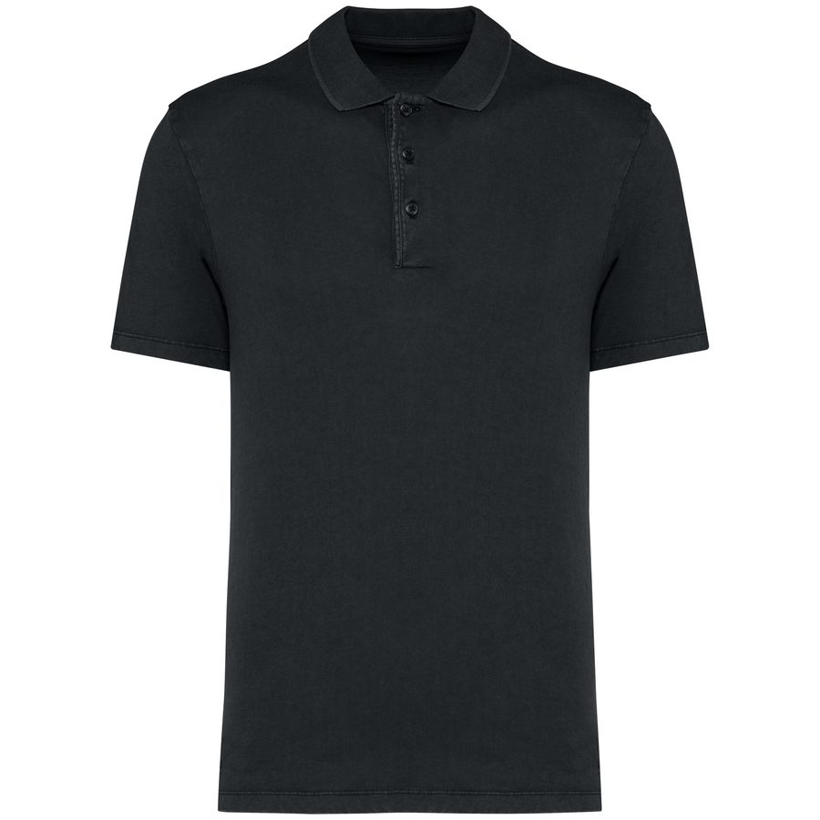 Native Spirit Umweltfreundliches ausgewaschenes Herren-Polohemd aus Jersey NS201