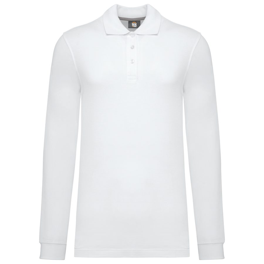 Polohemd mit langen Ärmeln WK276 – White