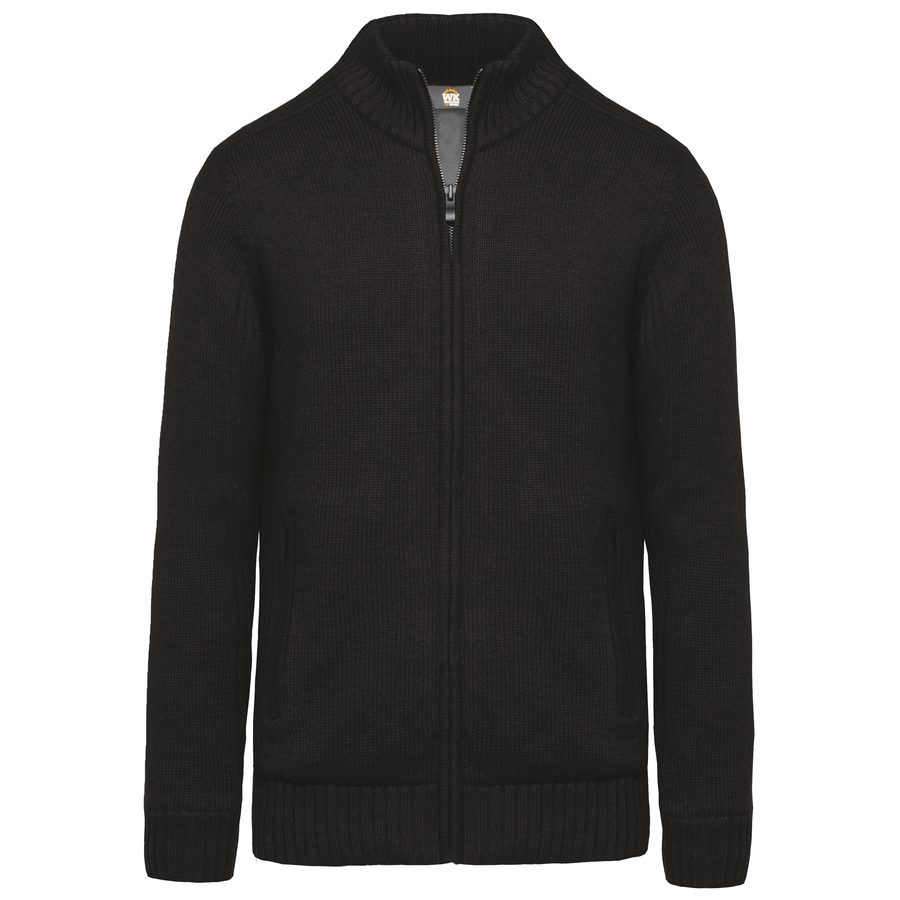 Strickjacke mit Fleecefutter, Herren WK959 – Black