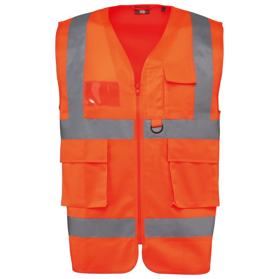 Recycelte Hi-Vis Sicherheitsweste mit Reißverschluss WK618 Jacke
