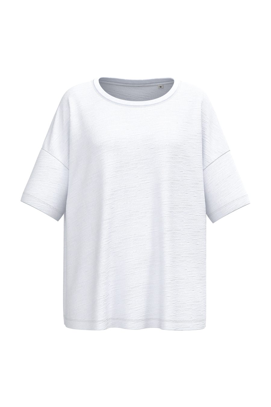 Spasso Umweltfreundliches Damen-Slub-Oversize-T-Shirt mit überschnittenen Schultern SP304