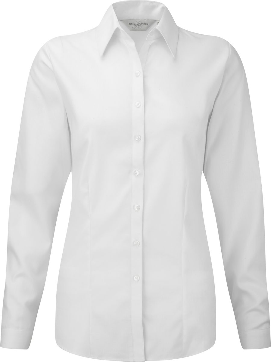 Russell Ladies Long Sleeve Herringbone Shirt R-962f-0