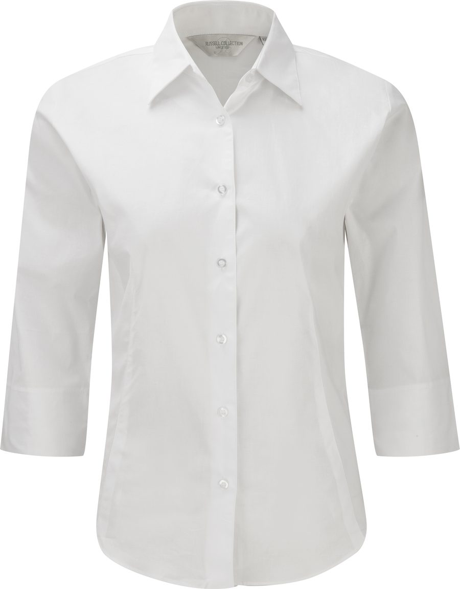 Russell Ladies' 3/4 Sleeve Easy Care Fitted Shirt R-946f-0