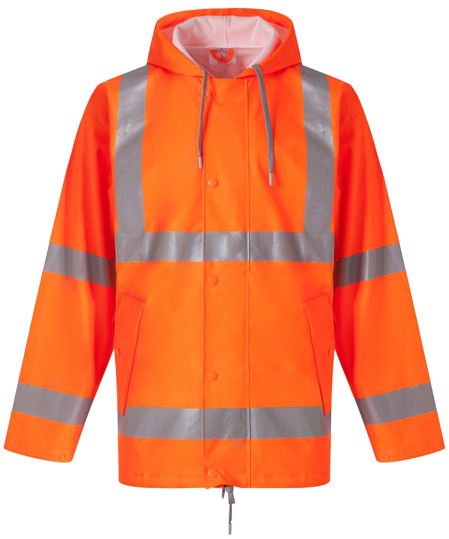 Yoko Atmungsaktive Hi-Vis Soft Flex Regenjacke Hvs450