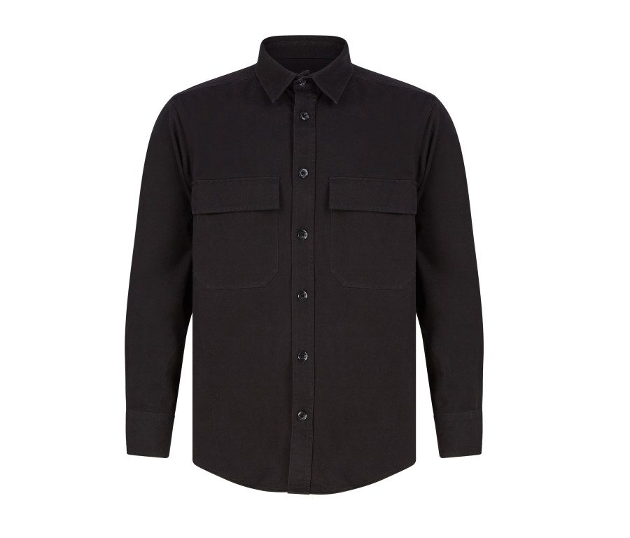 Front Row Drill Overshirt FR054 – Black