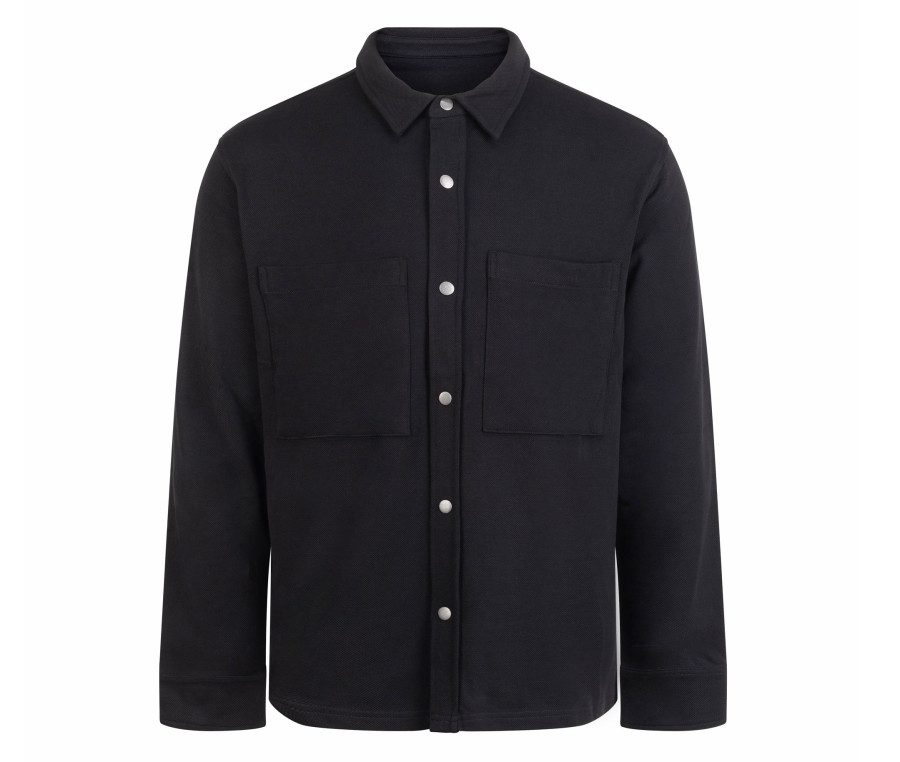Front Row Premium Pique Overshirt FR056 – Black