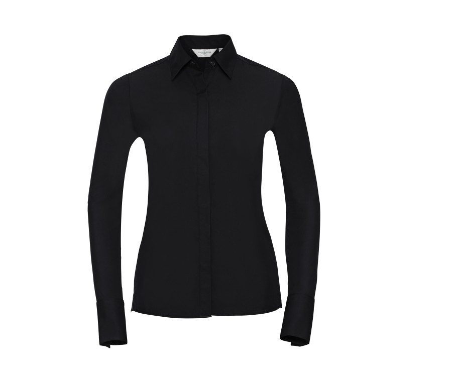 Russell Athletic Collection Ladies' Long Sleeve Fitted Ultimate Stretch Shirt 0R960F0