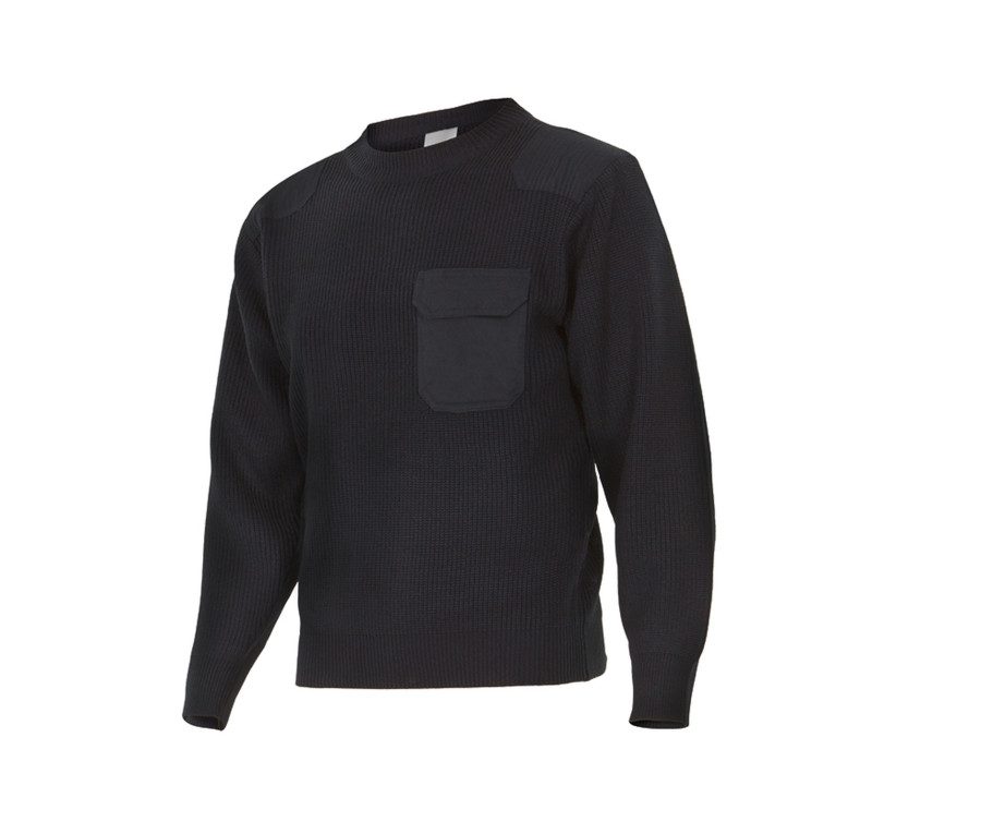 Velilla Crew Neck Chunky-Knit Jumper 100 – Black